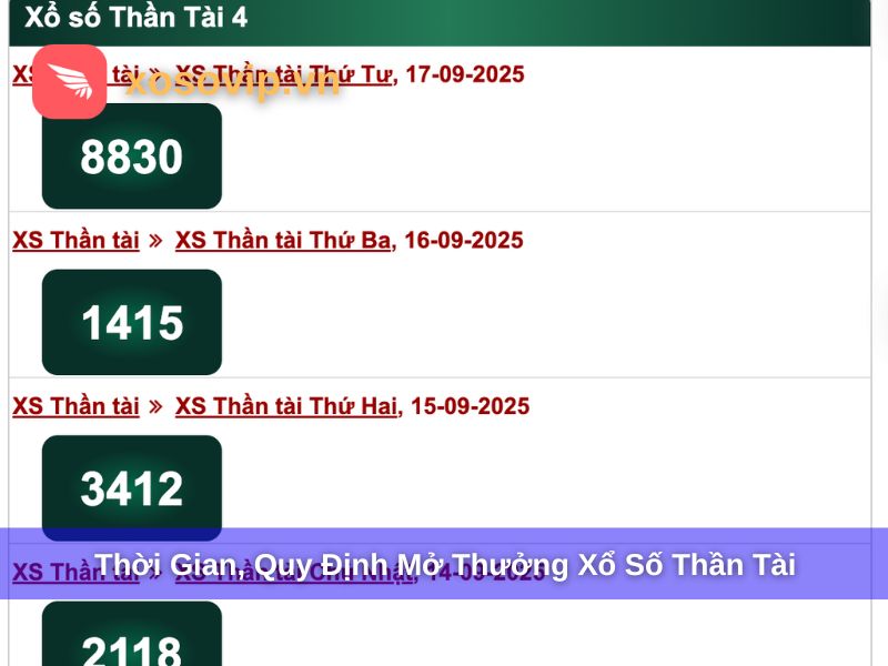 Thời gian mở thưởng và quy định dự thưởng