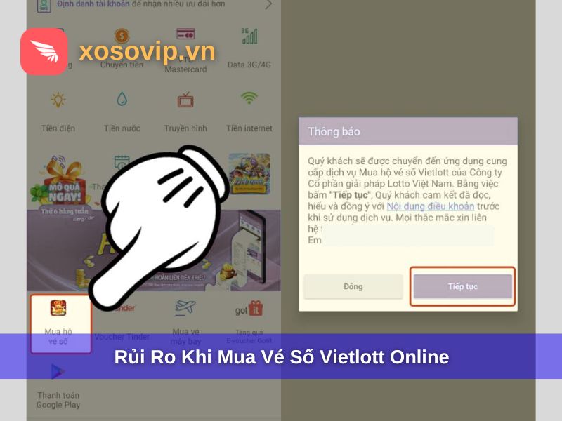 Những rủi ro khi mua vé số Vietlott online