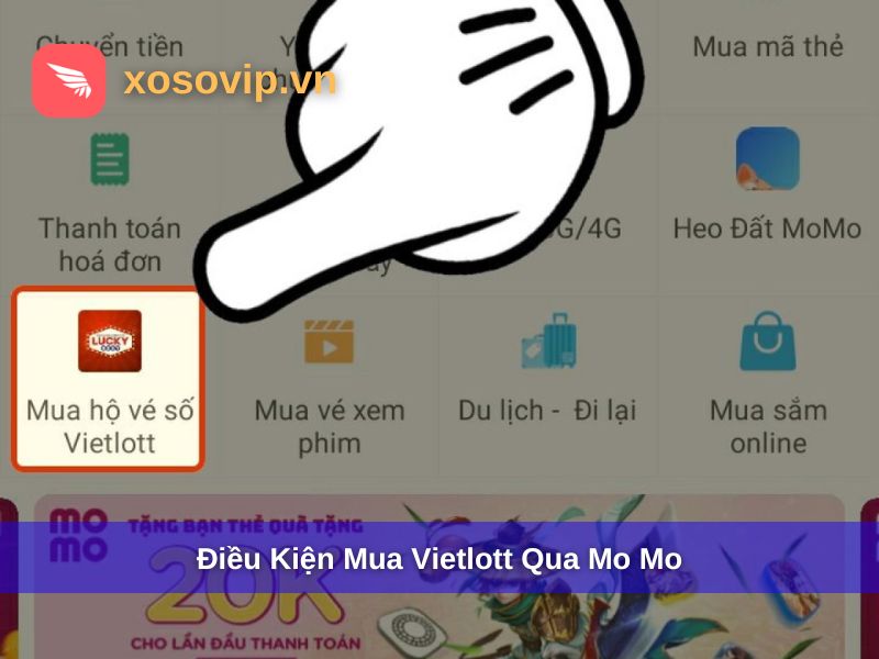 Điều kiện mua Vietlott tr&ecirc;n MoMo như thế n&agrave;o?