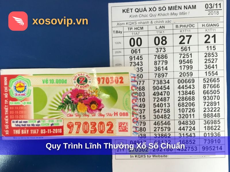 Quy trình lĩnh thưởng xổ số đúng quy định